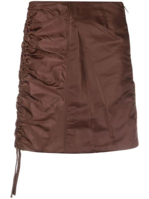 gathered mini skirt by GANNI