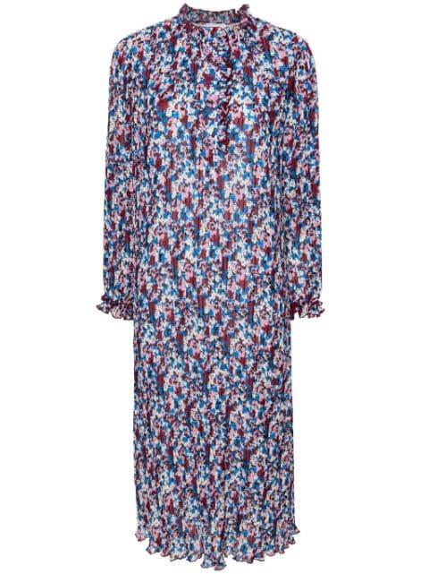 georgette pleated midi dress by GANNI