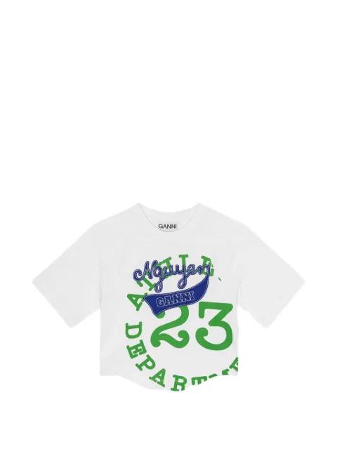 graphic cropped T-shirt by GANNI