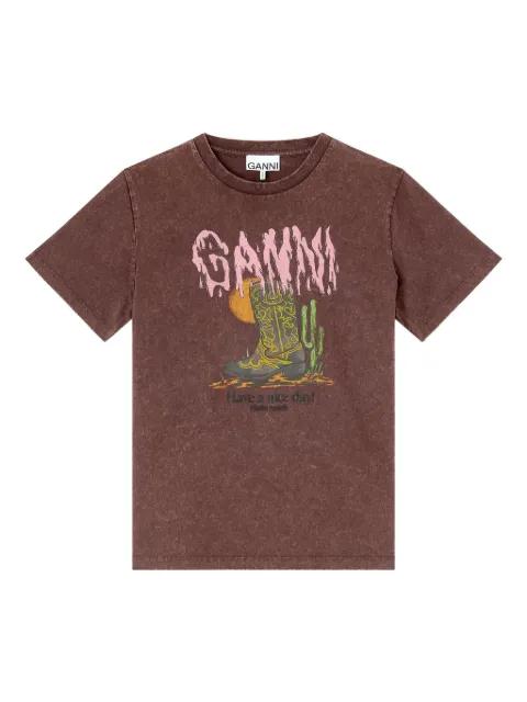 graphic-print T-shirt by GANNI