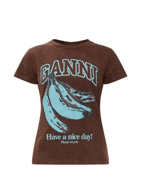 graphic-print T-shirt by GANNI