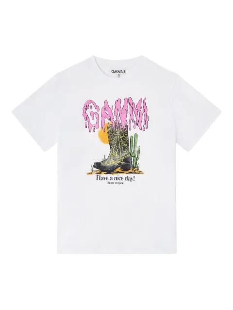 graphic-print T-shirt by GANNI