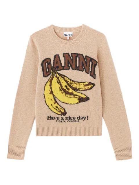 graphic-print sweater by GANNI
