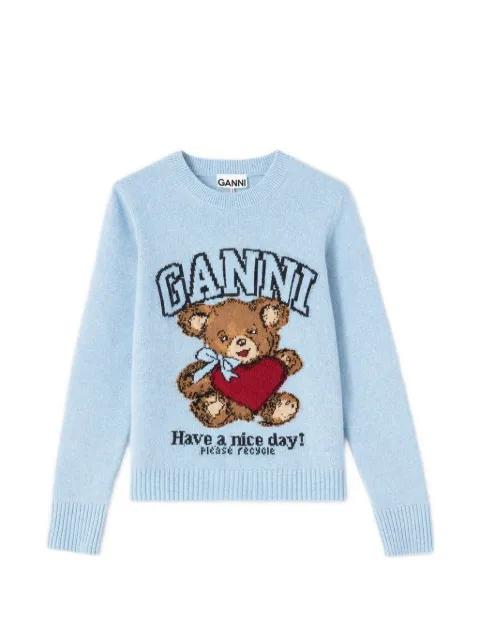 graphic-print sweater by GANNI