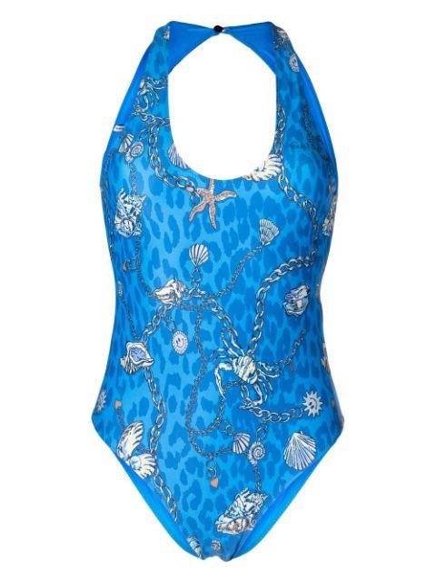 graphic print swimsuit by GANNI