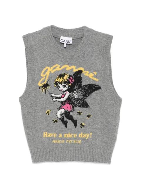 graphic vest by GANNI