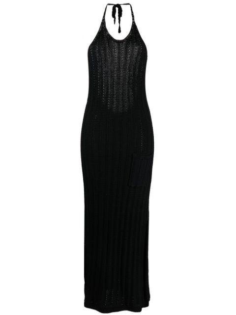 halterneck midi dress by GANNI