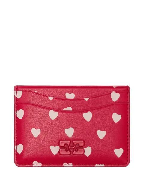 heart-print card holder by GANNI