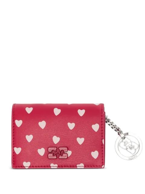 heart-print logo-charm wallet by GANNI