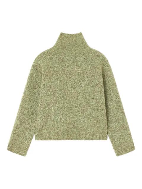 high-neck brushed pullover by GANNI