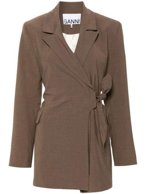 knot-belt wrap blazer by GANNI