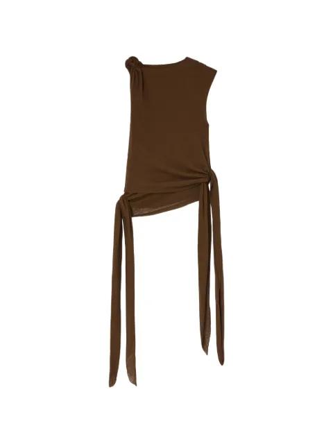 knot-detail side-tie tank top by GANNI