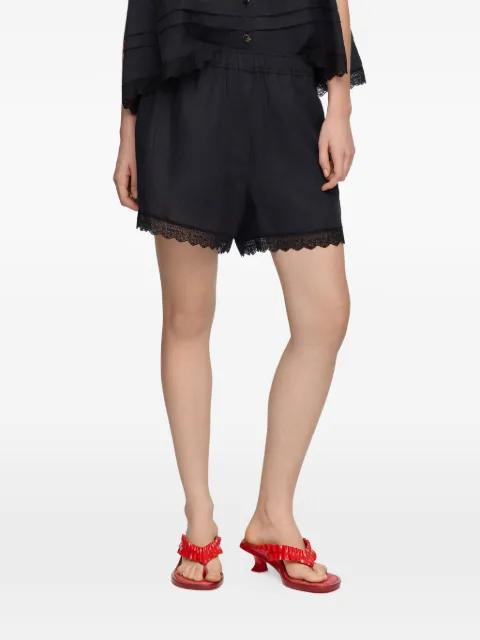 lace-trim shorts by GANNI