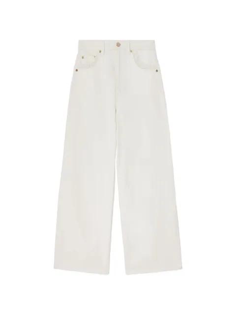 lace-trim straight-leg jeans by GANNI