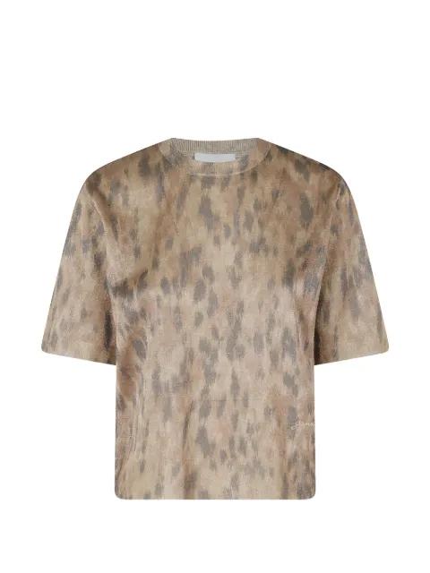 leopard-print T-shirt by GANNI