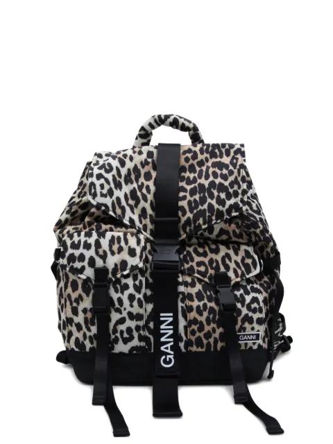 leopard-print backpack by GANNI