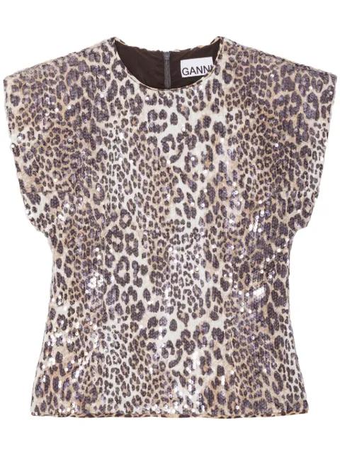 leopard-print blouse by GANNI