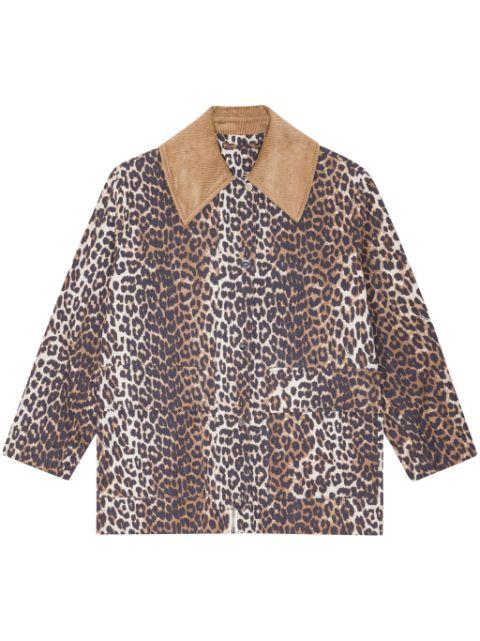 leopard-print bomber jacket by GANNI