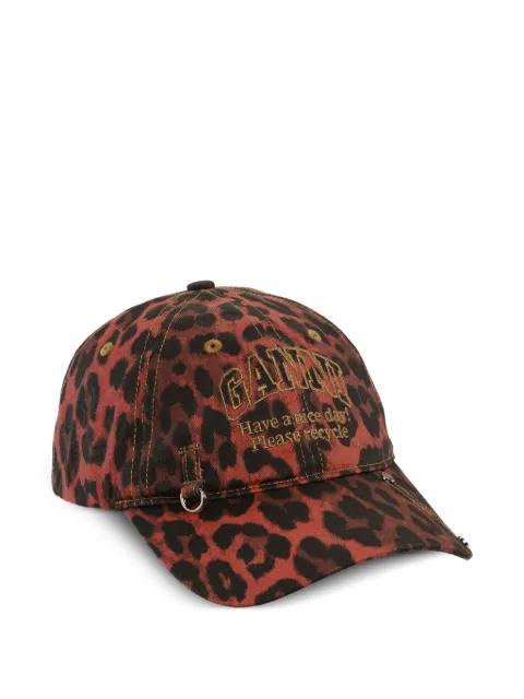 leopard-print cap by GANNI