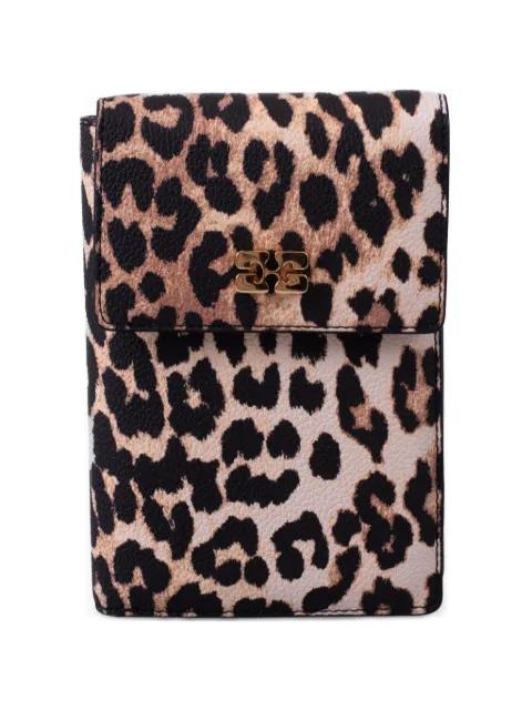 leopard-print flap wallet by GANNI