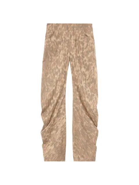 leopard-print flared trousers by GANNI