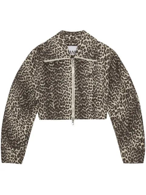 leopard-print jacket by GANNI