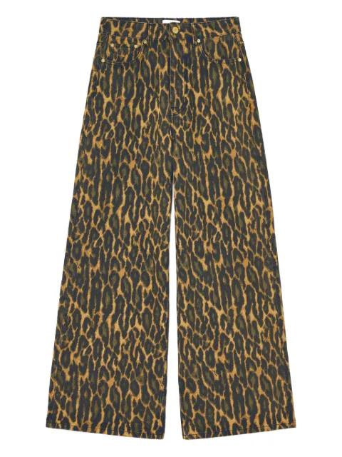leopard-print jeans by GANNI