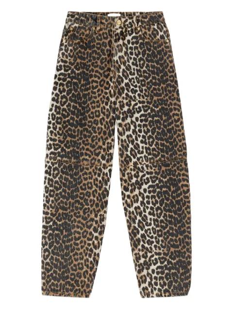 leopard-print jeans by GANNI