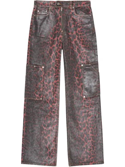 leopard-print jeans by GANNI