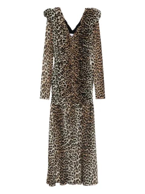 leopard-print maxi dress by GANNI