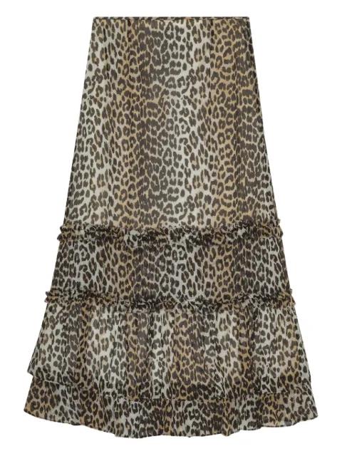 leopard-print maxi skirt by GANNI