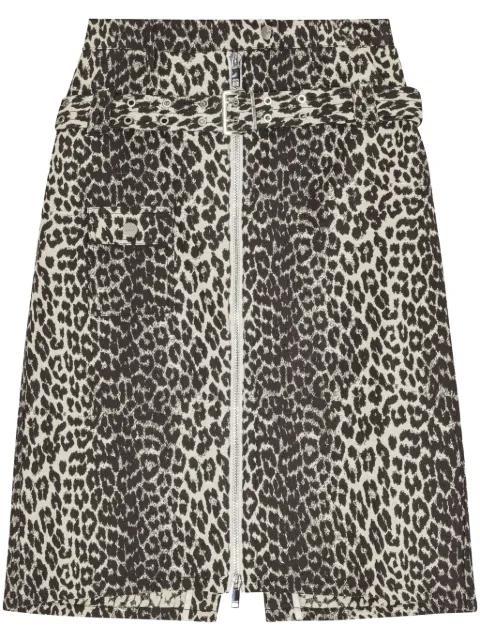 leopard-print skirt by GANNI