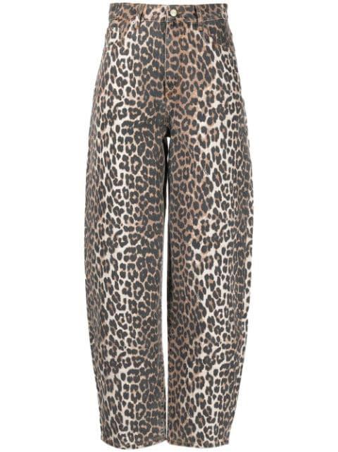 leopard-print tapered jeans by GANNI
