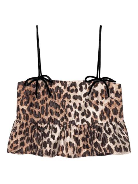 leopard-print top by GANNI