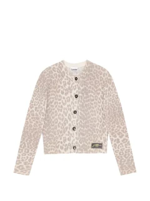 leopard-printed cardigan by GANNI