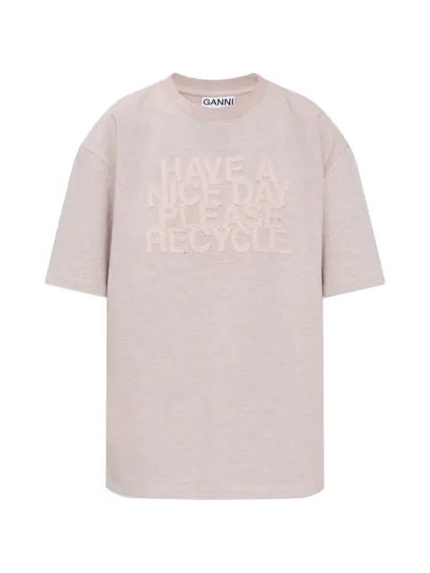 logo-appliqué T-shirt by GANNI