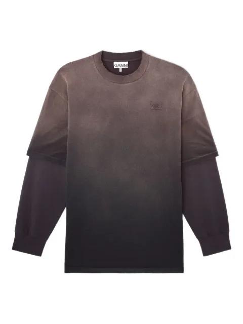 logo-detail layered sweatshirt by GANNI