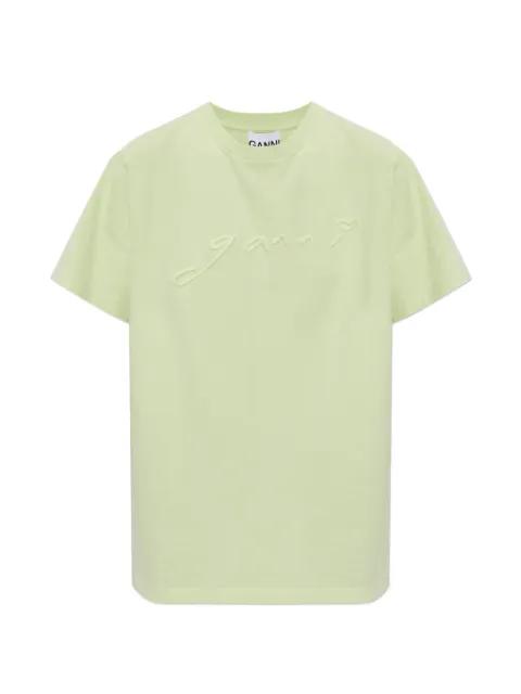 logo-embroidered T-shirt by GANNI