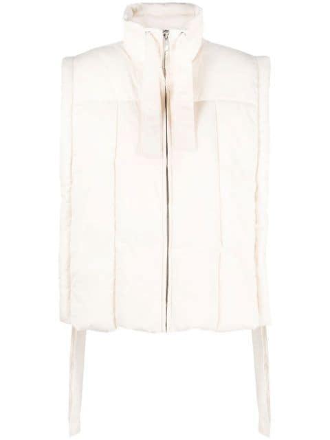 logo-embroidered padded gilet by GANNI