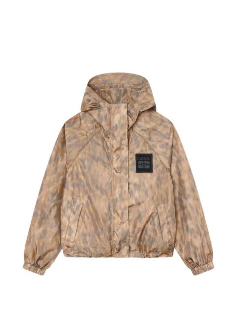 logo-patch bomber jacket by GANNI
