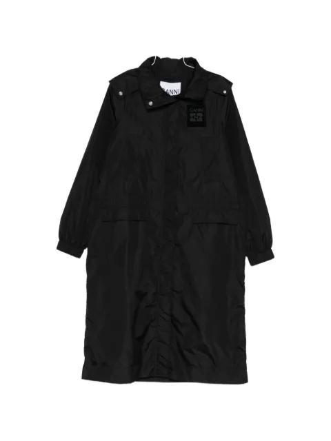 logo-patch coat by GANNI
