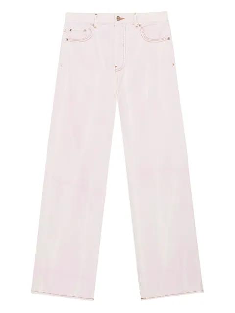 logo-patch jeans by GANNI
