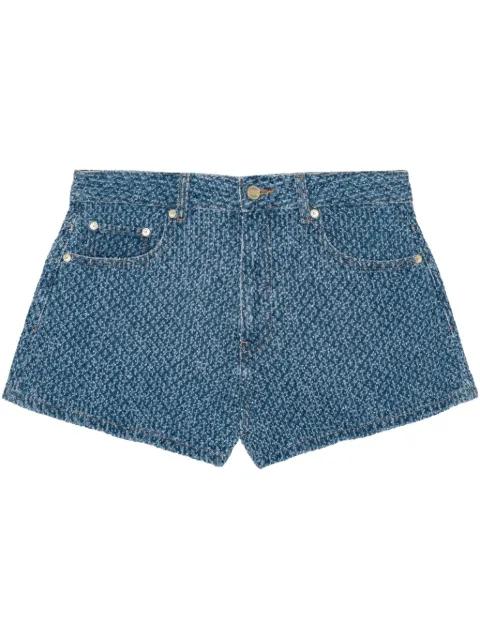 logo patch shorts by GANNI