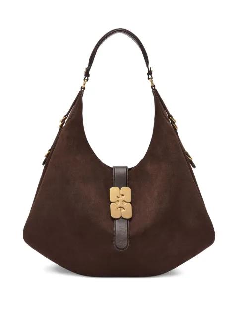 logo-plaque large shoulder bag by GANNI