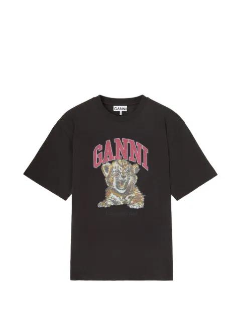 logo-print T-shirt by GANNI