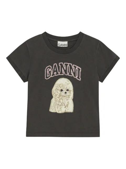 logo-print T-shirt by GANNI
