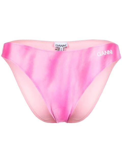 logo-print bikini bottoms by GANNI