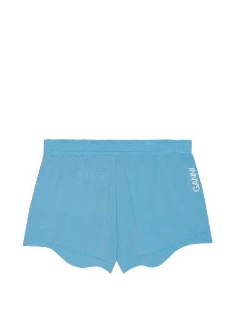 logo-print shorts by GANNI