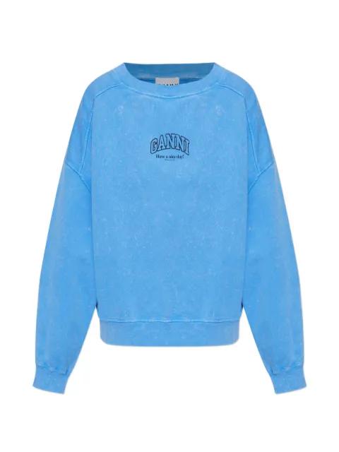 logo-print sweatshirt by GANNI