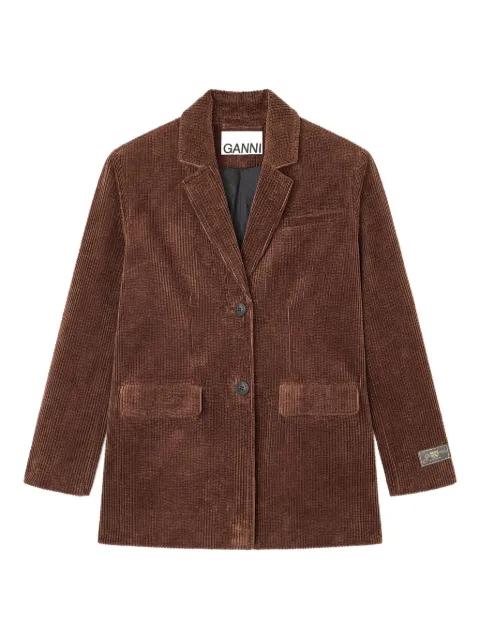 long-sleeve corduroy blazer by GANNI